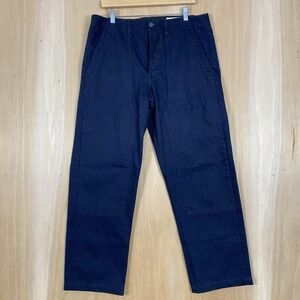 Imogene And Willie Pants Mens 36 Navy Blue Workwear Utility Cotton Denim Chore